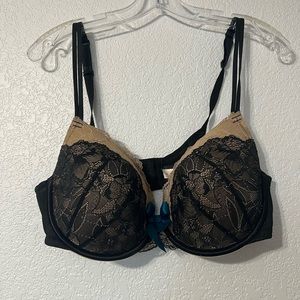 40DD (E) Nude Black Lace Bra